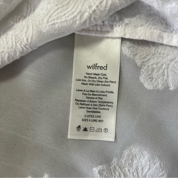 Aritzia Wilfred White Sèvres Floral Sleeveless Tunic Top Blouse - Picture 6 of 12